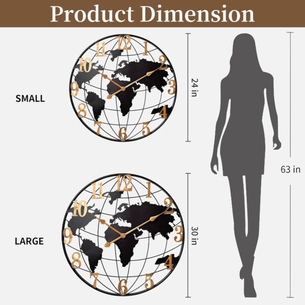 World Map Wall Clock