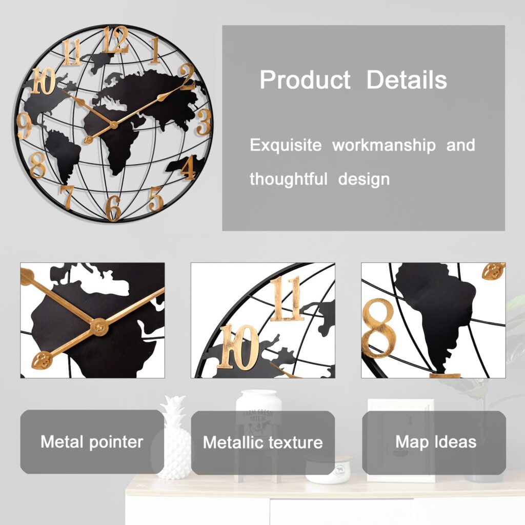 Best World Map Wall Clock 2026